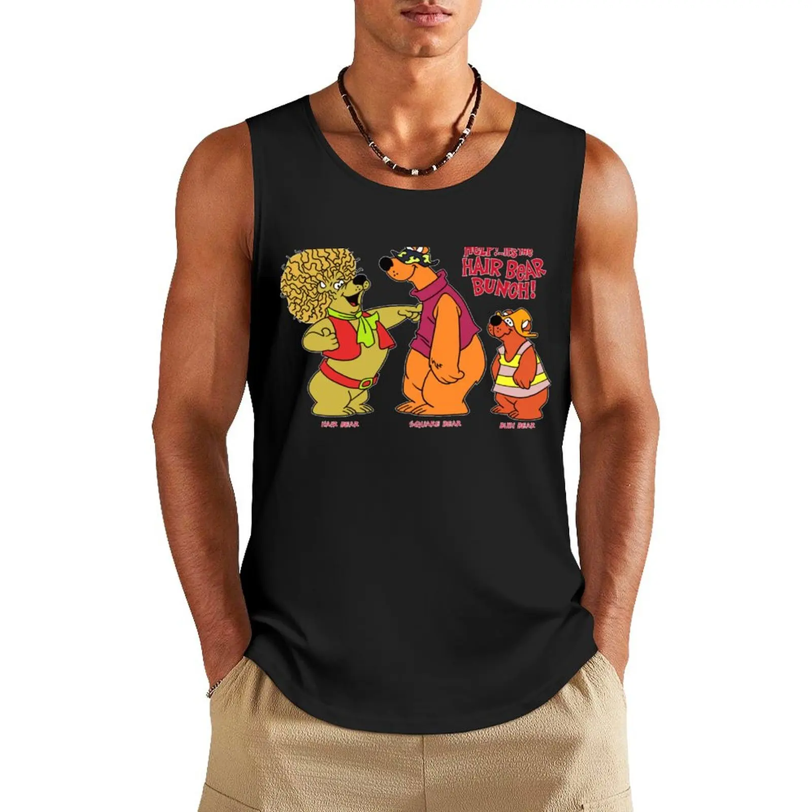 

Tribute to 70s Help! ... It&x27;s the Hair Bear Bunch! Cartoon Series Tank Top Men's t-shirt Man gym clothes