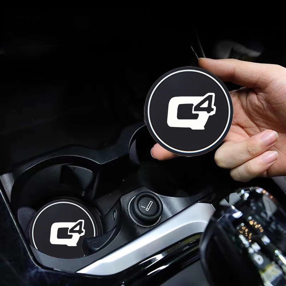 

2Pcs Car Water Cup Auto Interior Anti-Slip Cup Pad Drink Holder Mat Decoration Accessories For Alfa Romeo Q2 Q4 Car Styling
