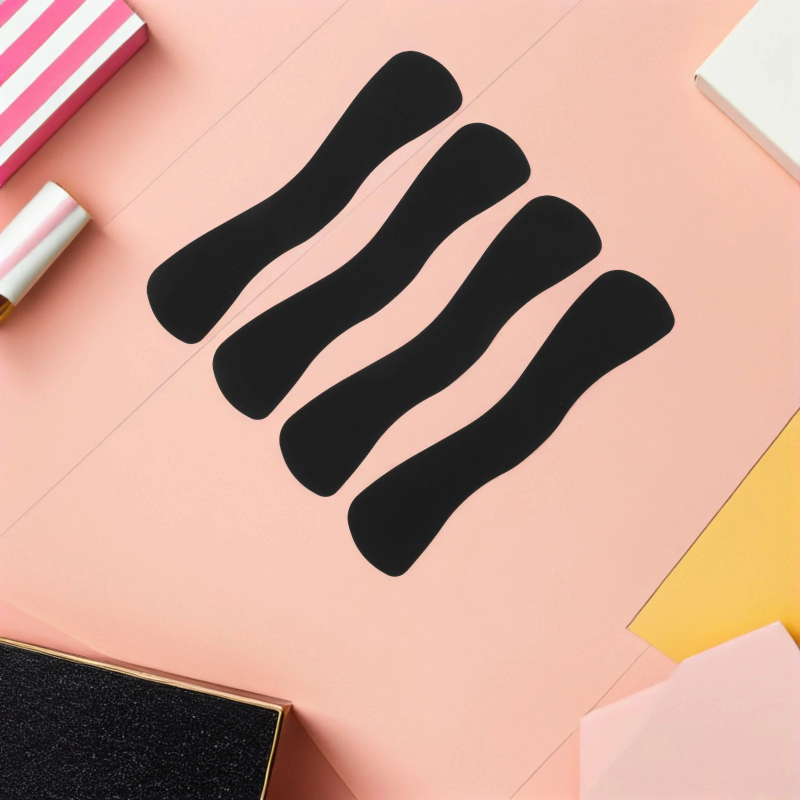 แผ่นซิลิโคนรองหน้าผากสำหรับต่อขนตา 4 ชิ้น แผ่นรองขนตาแบบใช้ซ้ำได้ สบาย แผ่นติดขนตาปลอม