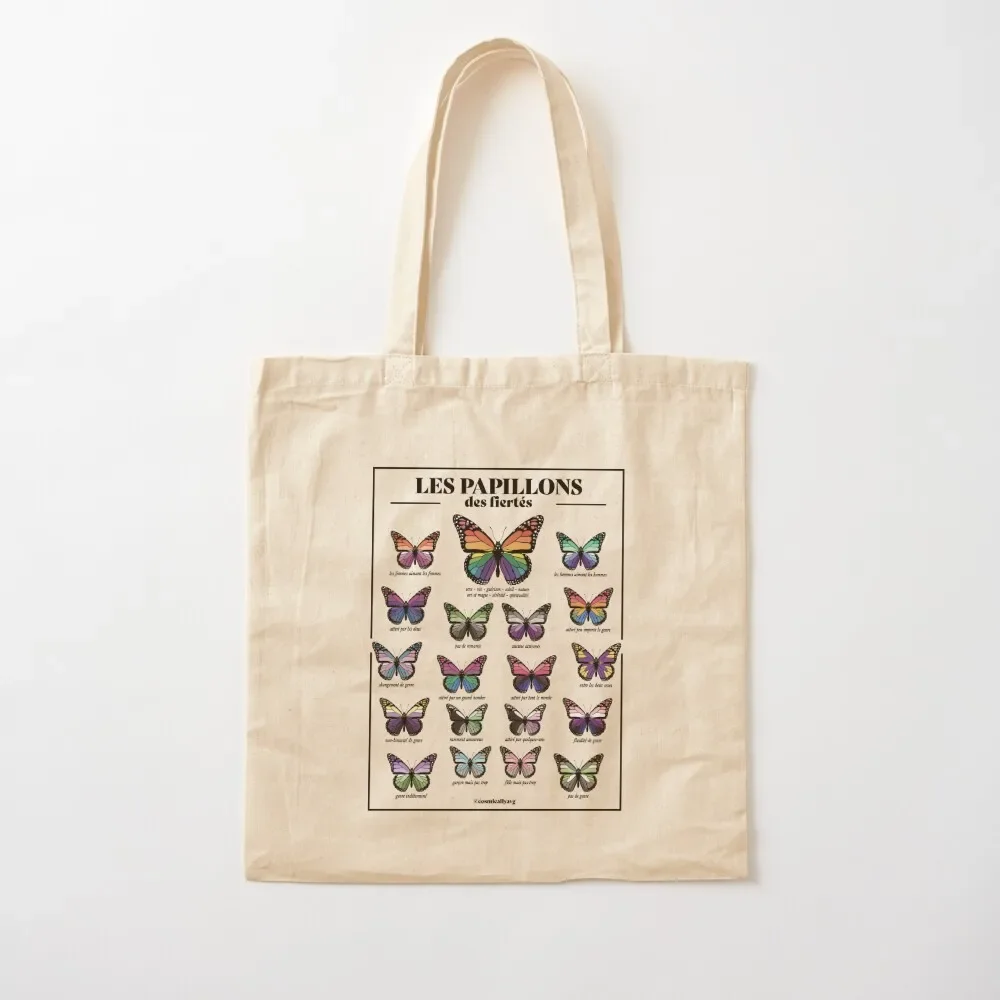 

Les Papillons des Fiertés Tote Bag Women bags large size bags hand bag Shopper bag Canvas Tote