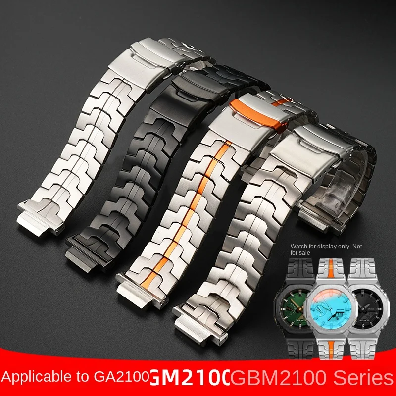 Titanium Strap for Casio Watch 5611 GA 2100 GBM-2100 GM2100 Titanium Orange Band for g-shock ga2100 gm2100 gbm2100 Link Bracelet