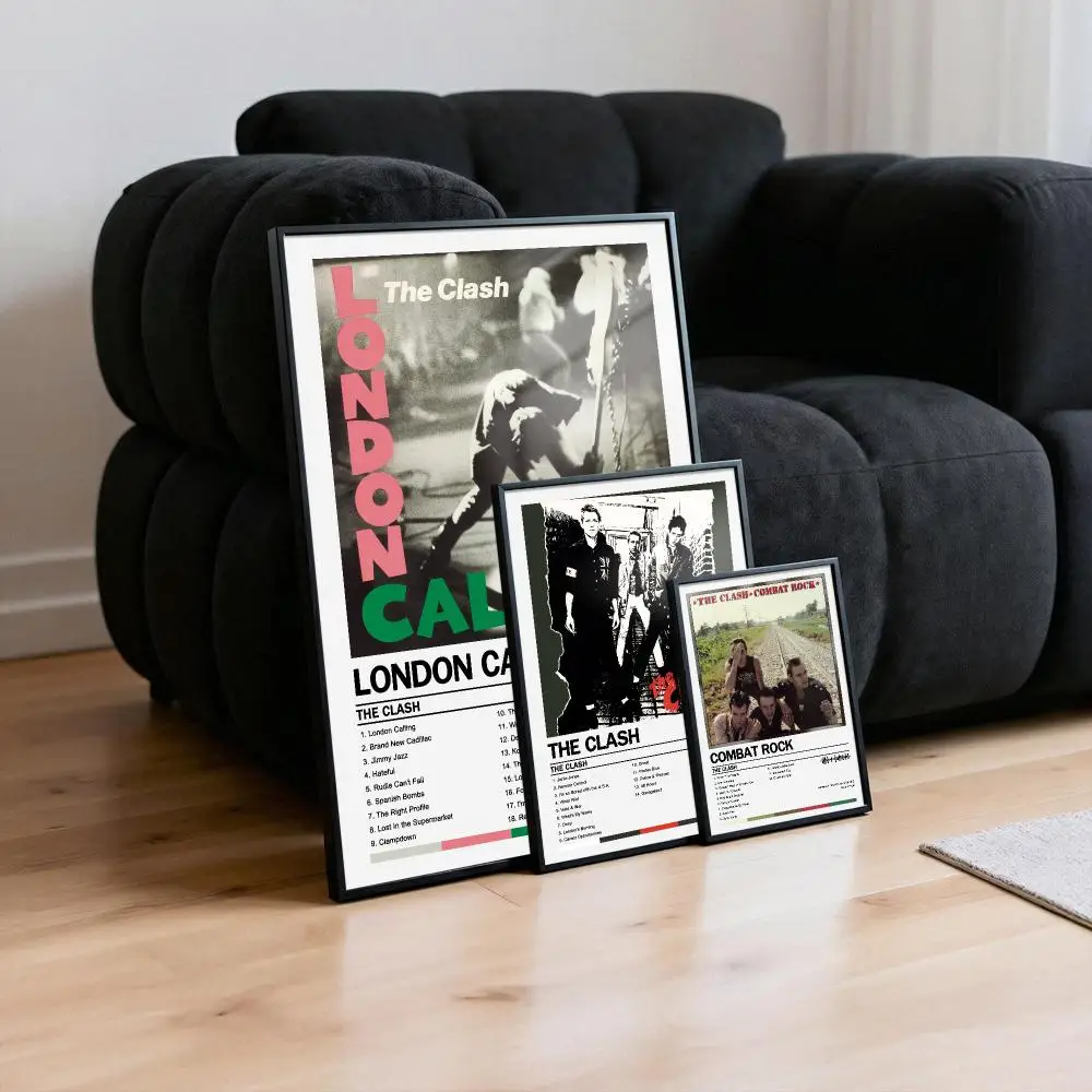 The C-Clashs Poster Peelable Self-Adhesive Album Cover Poster Stickers, Frameless Wall Art for Singer Band Pop Rap Bedroom