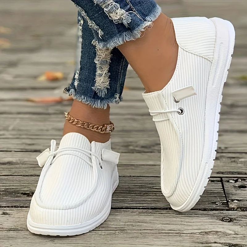 

2025 Новая женская дышащая повседневная спортивная обувь — удобные легкие кроссовки для бега для скейтбординга Four Seasons, в полоску