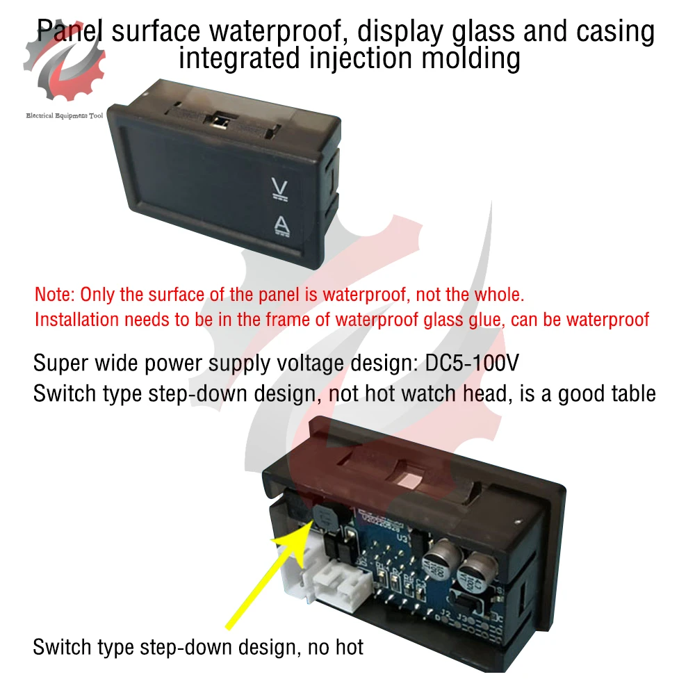 DC0-300V 50A 100A 200A 400A LED Digital Hall Voltmetro Amperometro Batteria Monitor Tensione Tester Isolato Corrente 12v 24v Auto