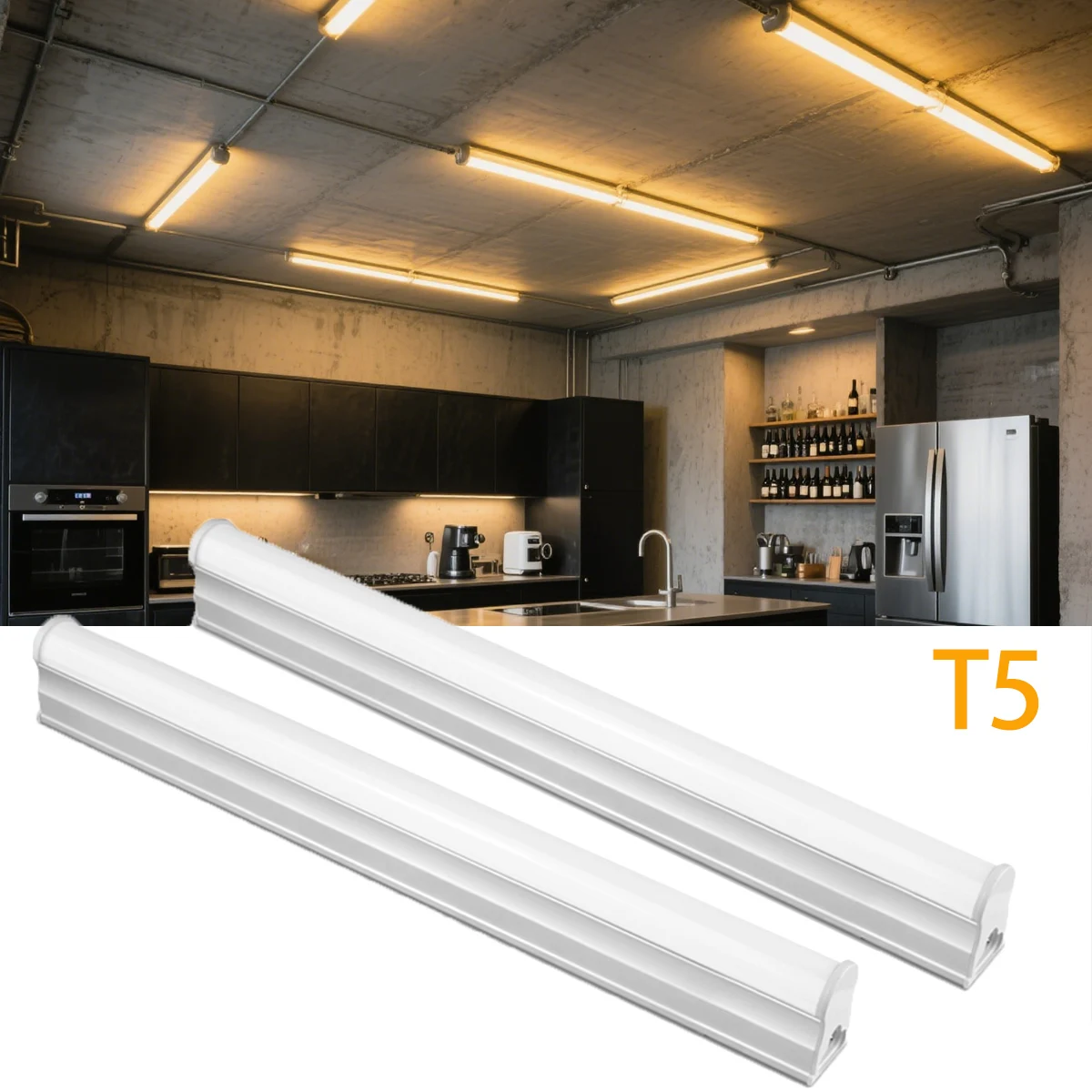 

50cm T5 LED Light Bar 15W Wall Lamp Integrated,Garage/Shop/Office Decor Lighting AC 85V-265V Tube, Fluorescent Replacement