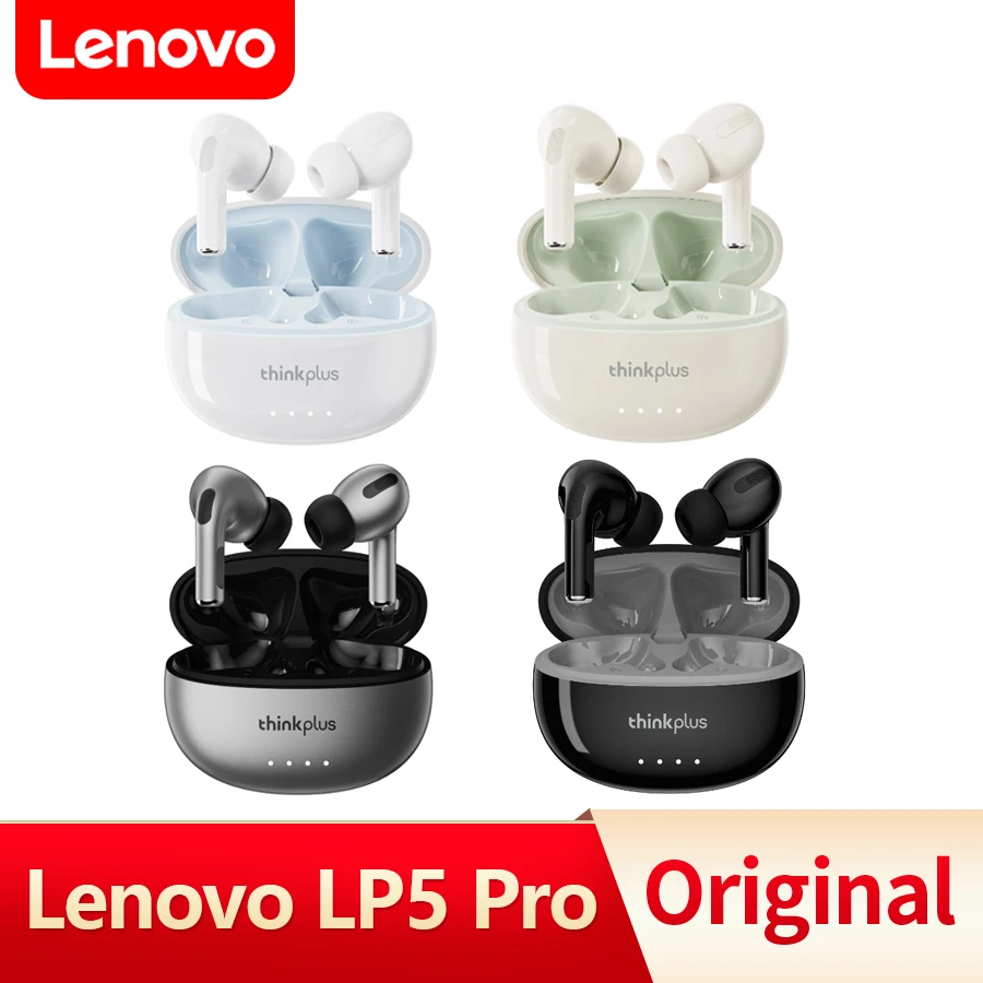 Lenovo LP5 Pro TWS Wireless Earphones Stereo HiFi Music Earbuds Noise Cancelling Gaming Headset Sports Headphones With Mic