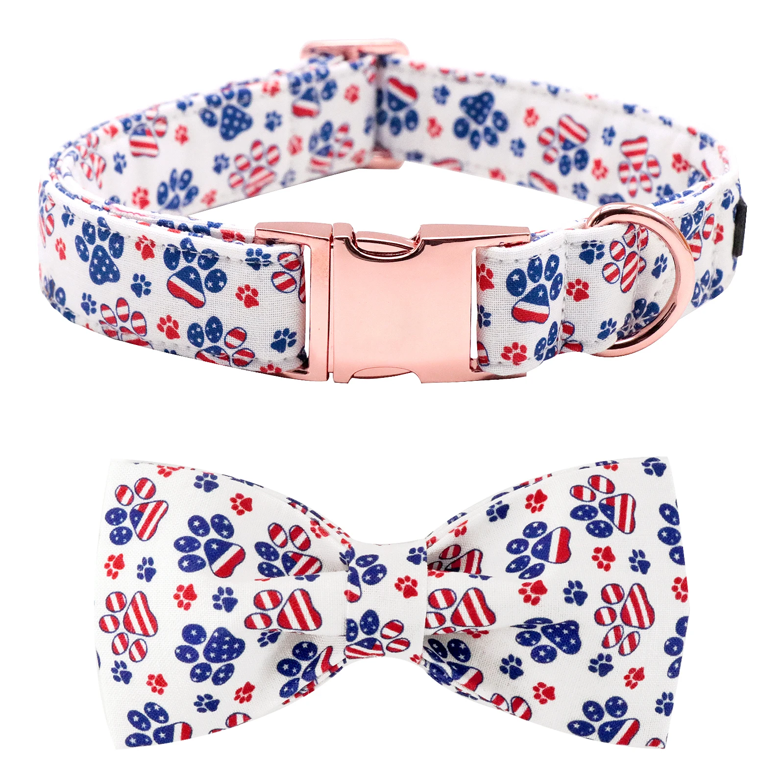 

Elegant little tail Flag Dog Collar Dog Collar with Bow Pet Collar Adjustable Dog Collar for Dog Bowtie Dog Collars