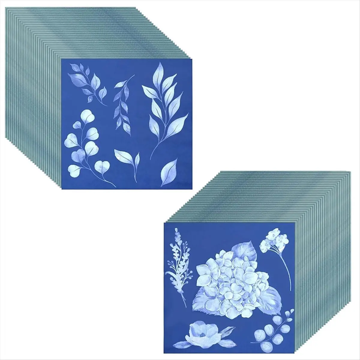 BHBL 60 Sheets Cyanotype Paper Sun Print Art Kit High Sensitive Sun Paper Nature-Sun Printing Kit Drawing Art Paper