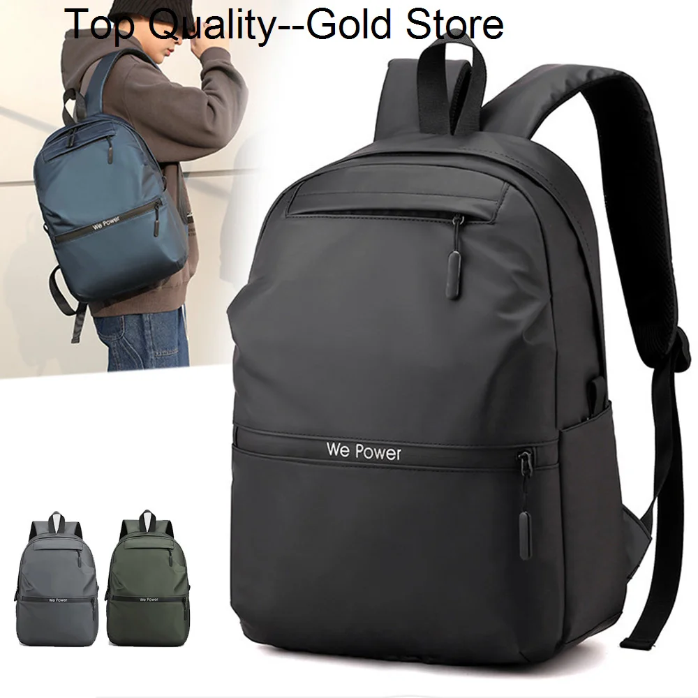 

Men Backpack Satchel Student Book Bag Daypack Waterproof Nylon Travel Male Laptop Computer College Rucksack School Bags