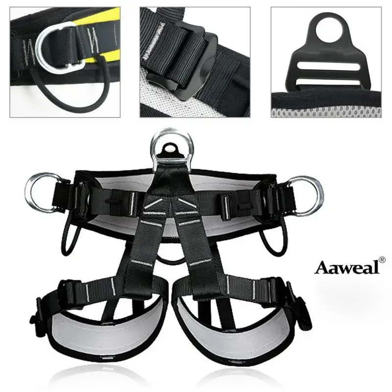 Safety Harness Lower Body Strap Climbing Belt Equipment Downhill Aerial Work Outdoor Expansion Rappelling Mountaineering Protect