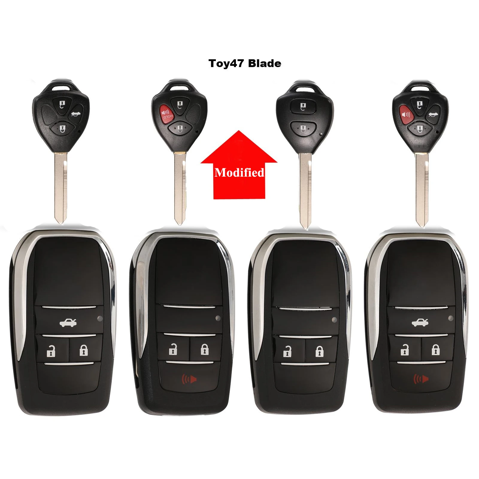 

Новинка: Корпус ключа для автомобилей Toyota Crown, Camry, Corolla, Reiz, RAV4, Avalon, Venza, Matrix, с лезвием TOY47