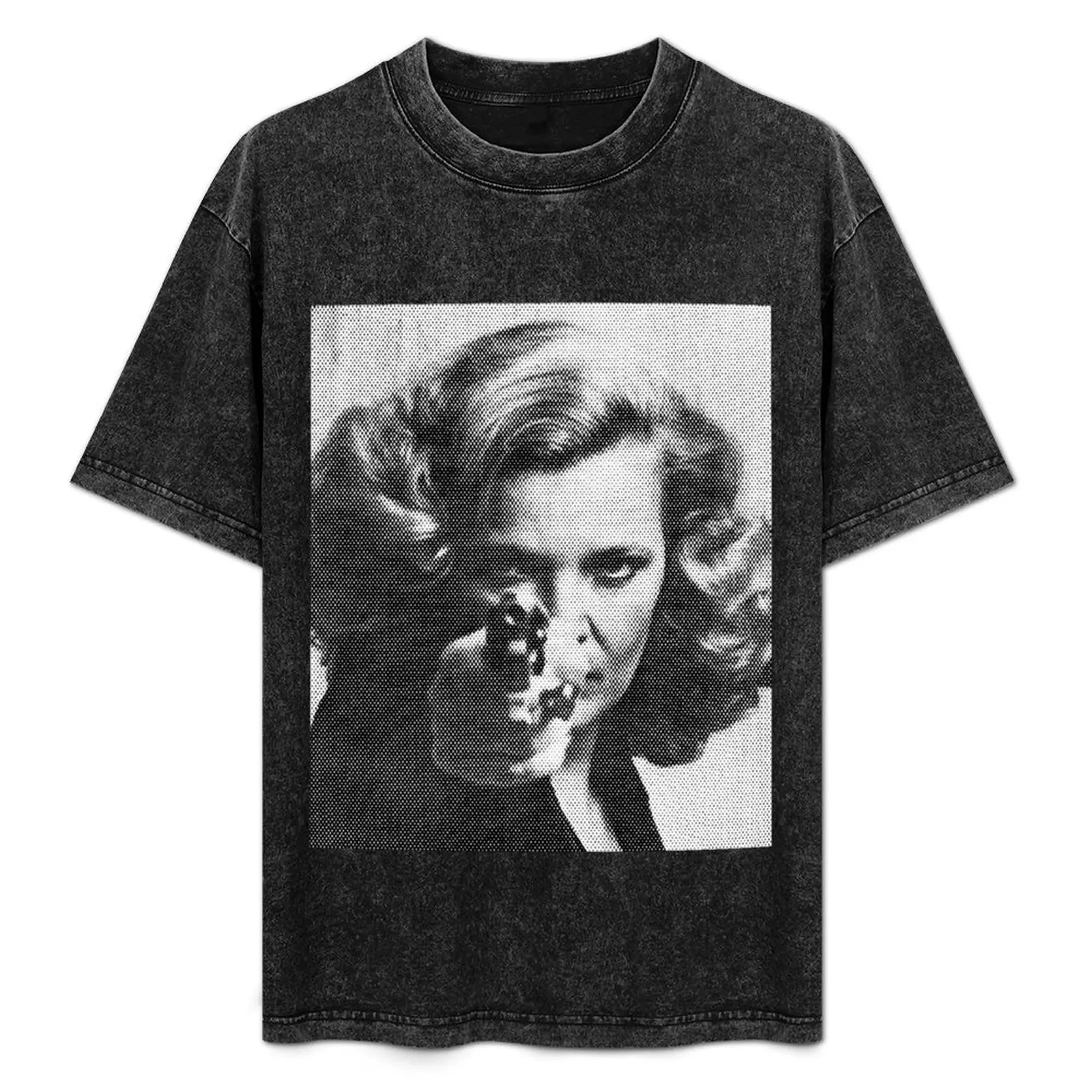 Camiseta con retrato de Gena Rowlands en blanco y negro, camiseta de trabajo industrial