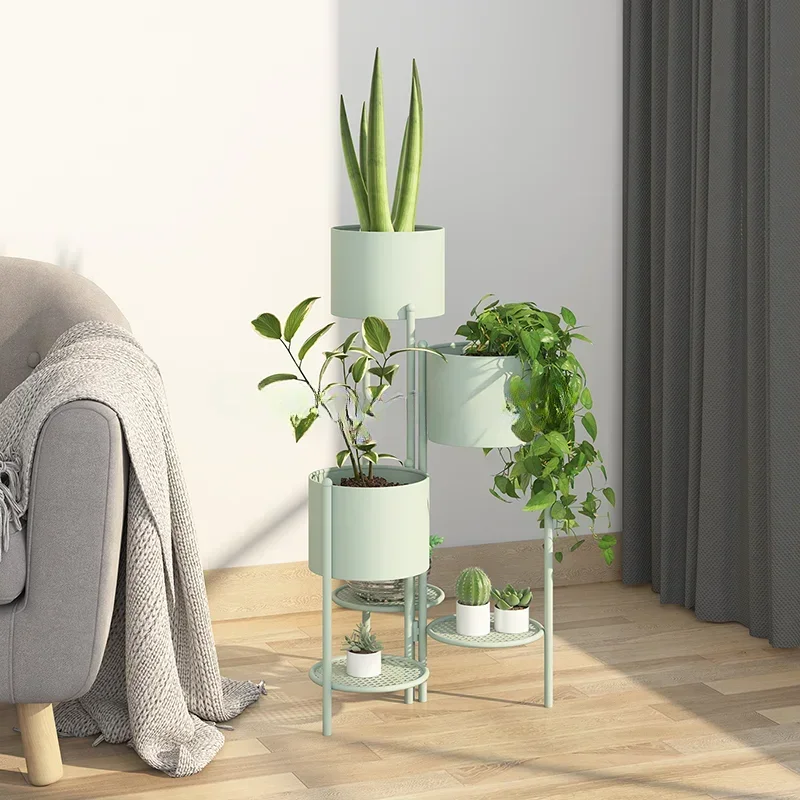 3 Tier 6 Potted Plant Stand Multiple Flower Pot Holder Shelves Planter Rack Storage Organizer Display for Indoor Garden Balcony