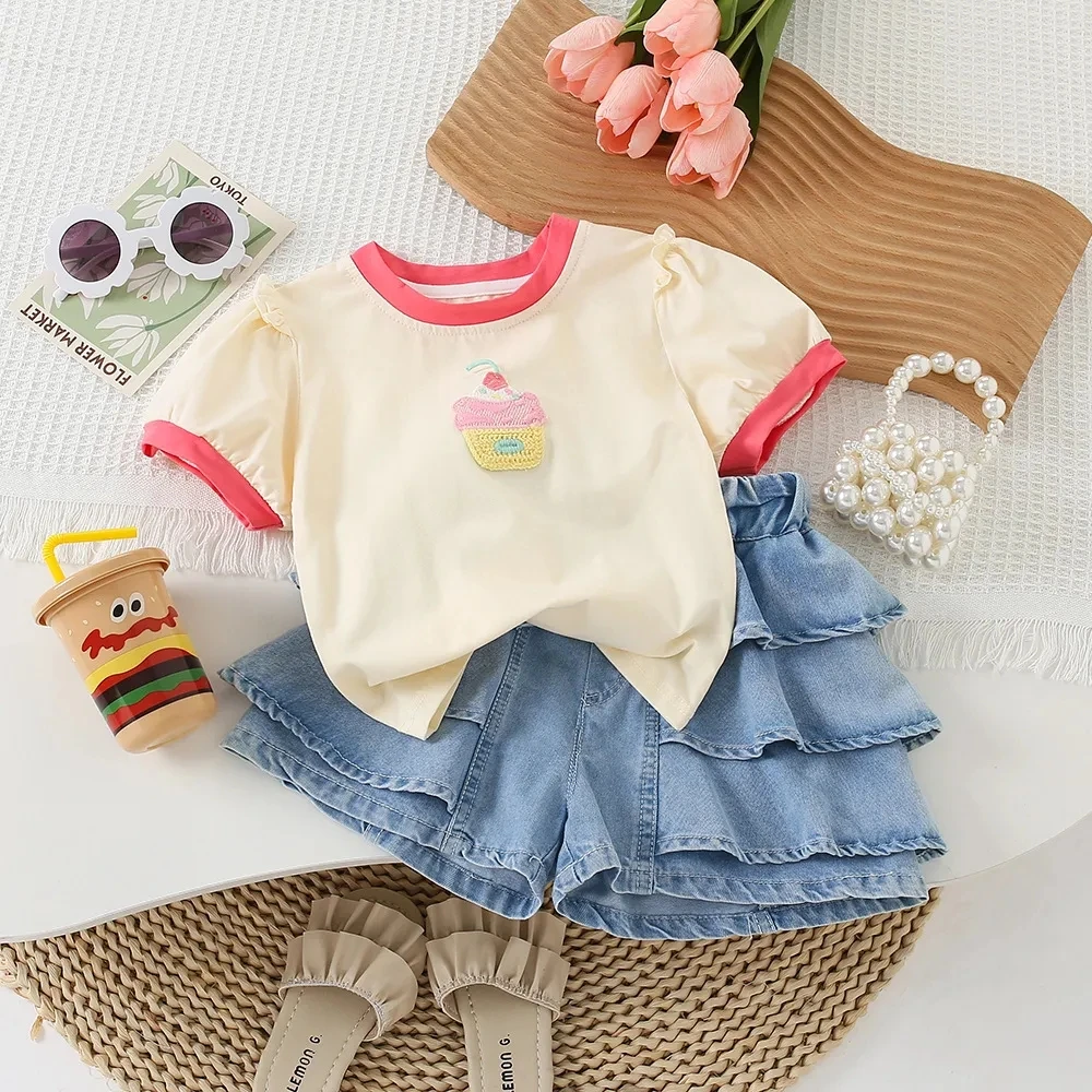 1-7 Years Toddler Baby Denim Shorts for Girls Blue Short Jeans Infant Children Hot Skirt Shorts 2 3 4 5 6