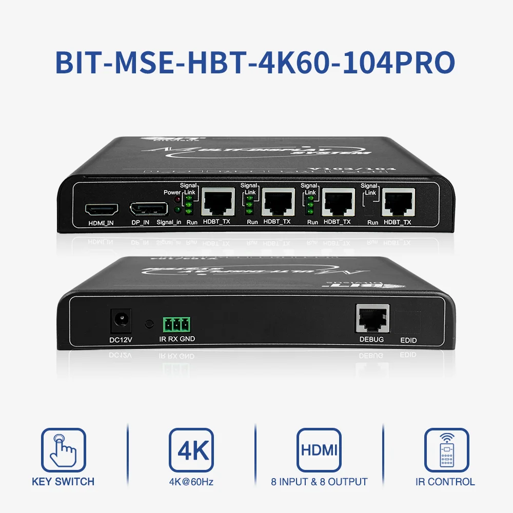 4K60 H DMI/DP to HDBaseT Multi-Screen Expander 1in 4 Out Multi-Screen Viewer 1X4 4X1 Pixel Mapping Projrction Fusion Processor