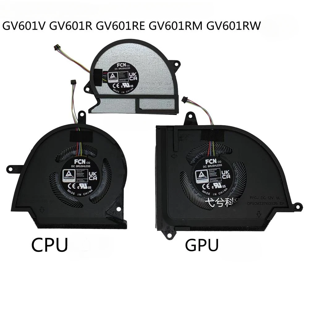 Replacement New Compatible CPU+GPU Cooling Fan for Asus ROG Zephyrus NR2203 GV601 GV601RM series