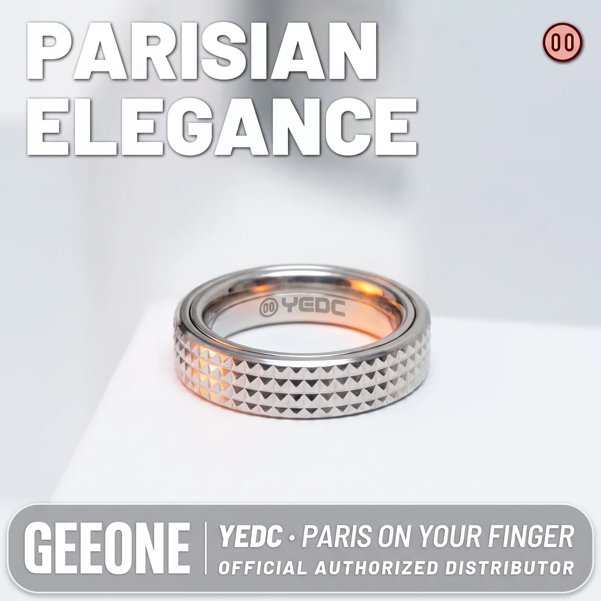YEDC Magnetic Structure Zirconium PARIS ON YOUR FINGER Stress Relief Toy Mechanical Ring Fidget Toy Fidgets Slider