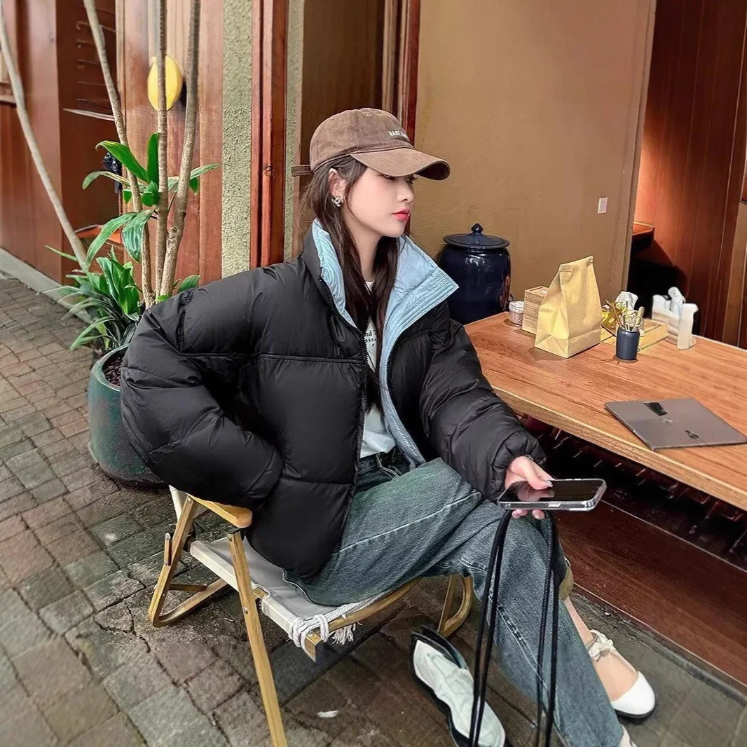 

Length Comfortable Fit Spring Fashion Korean Style Cotton Coat New 2025 Women's Loose Casual Cotton Jacket Stand Collar Short