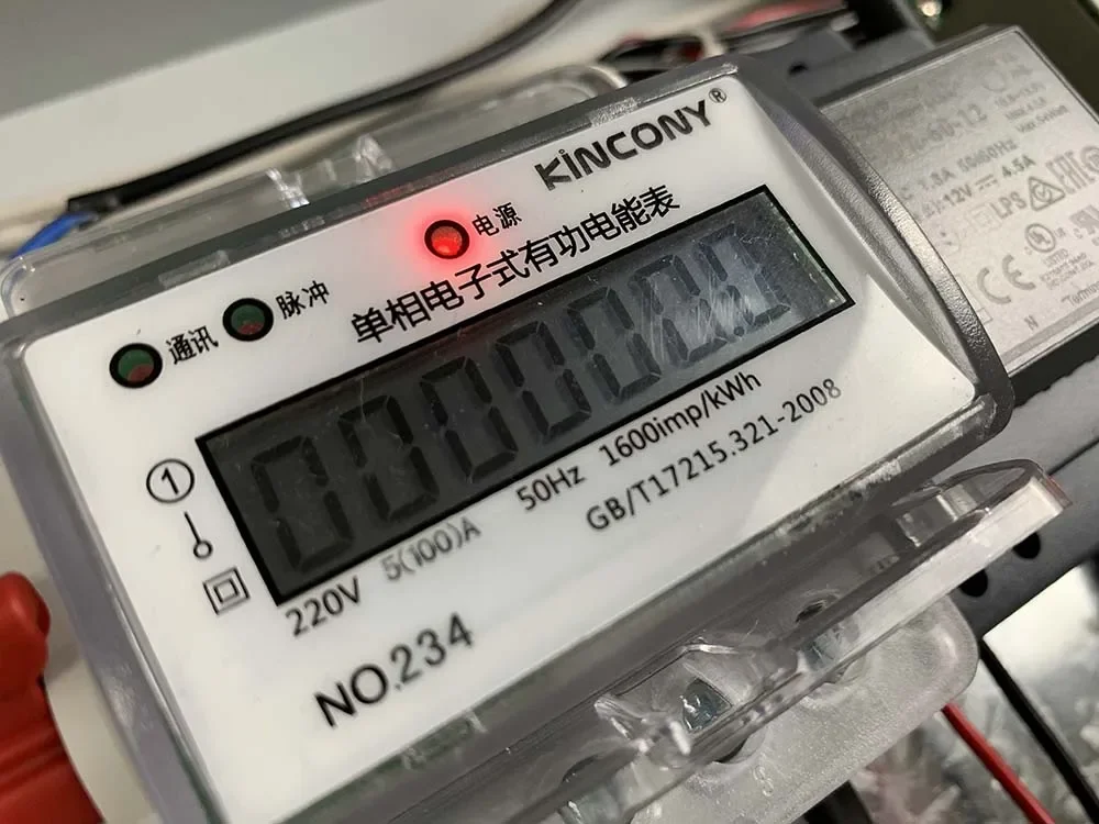 KinCony 4P مرحلة واحدة AC220V 100A مقياس الطاقة RS485 Modbus RUT DIN تثبيت السكك الحديدية #4