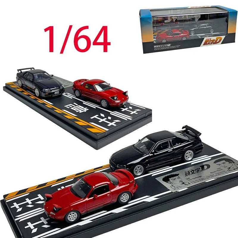 

Diecast 1/64 Scale Nissan Alloy Car Model Nissan Mazda MX-5 Skyline ER34 Initial D Play Vehicles Toys for Boys Original Box