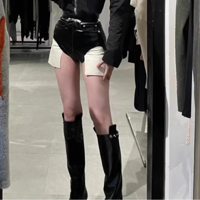 Y2k Summer Rick Shorts 24ss Sumeer New In Woman Clothing Streetwear Black Patchwork Owens Pants Casual Sexy RO Jean Shorts