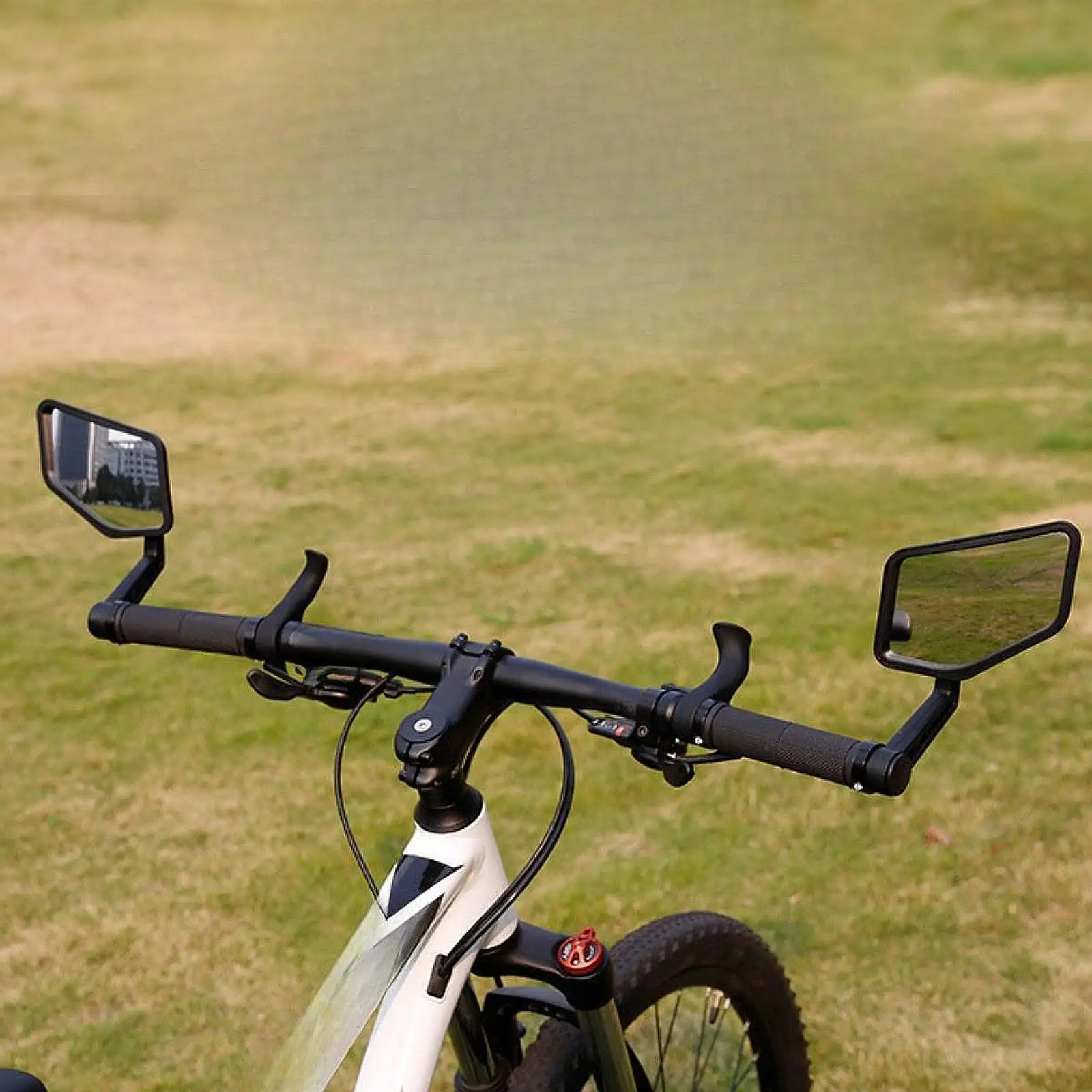

Cycling Adjustable Handlebar Mirror Stainless Steel Rear View Glass for Mountain Bikes and Road Bicycles