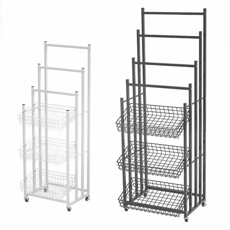 Supermarket Commercial Multifunctional Iron Belt Storage Shelf Sun Umbrella Display Rack White Umbrella Stand