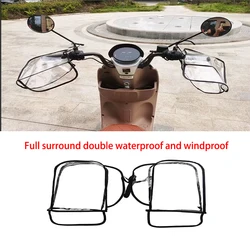 Waterproof Handlebar Mittens Motorcycle Large Rain Cover Transparent Windproof Handlebar Mittens Winter Riding Handle Cover