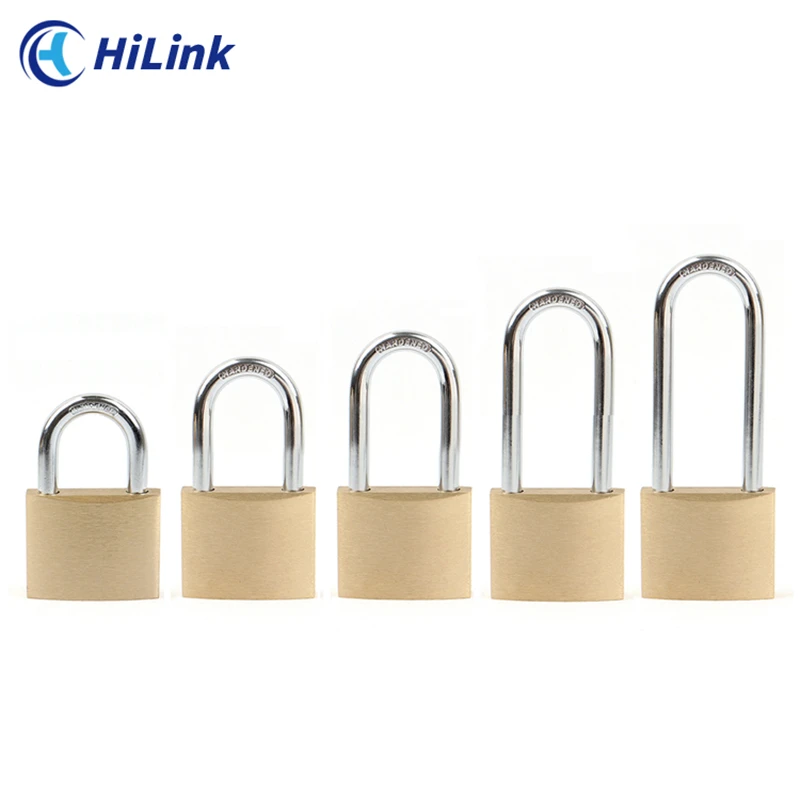 High Security Outdoor Hardened Steel Shackle Anti-Cutting Solid Brass Safety Padlock