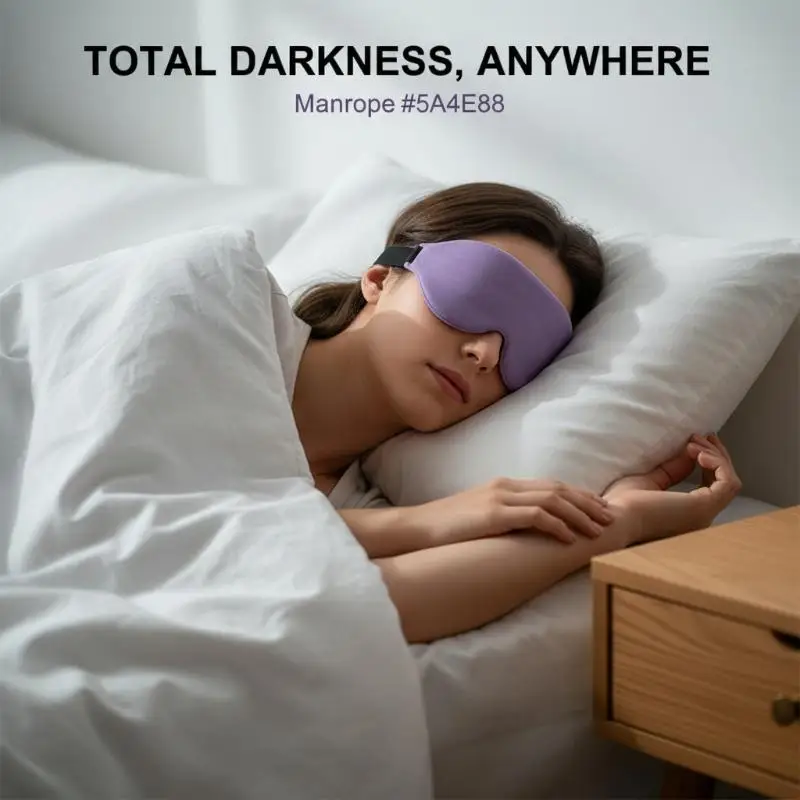 3D Sleeping Eye Mask Soft Skin-Friendly Breathable Light Blocking Eye Cover Travel Rest Lunch Break Blockout Light Eyeshade
