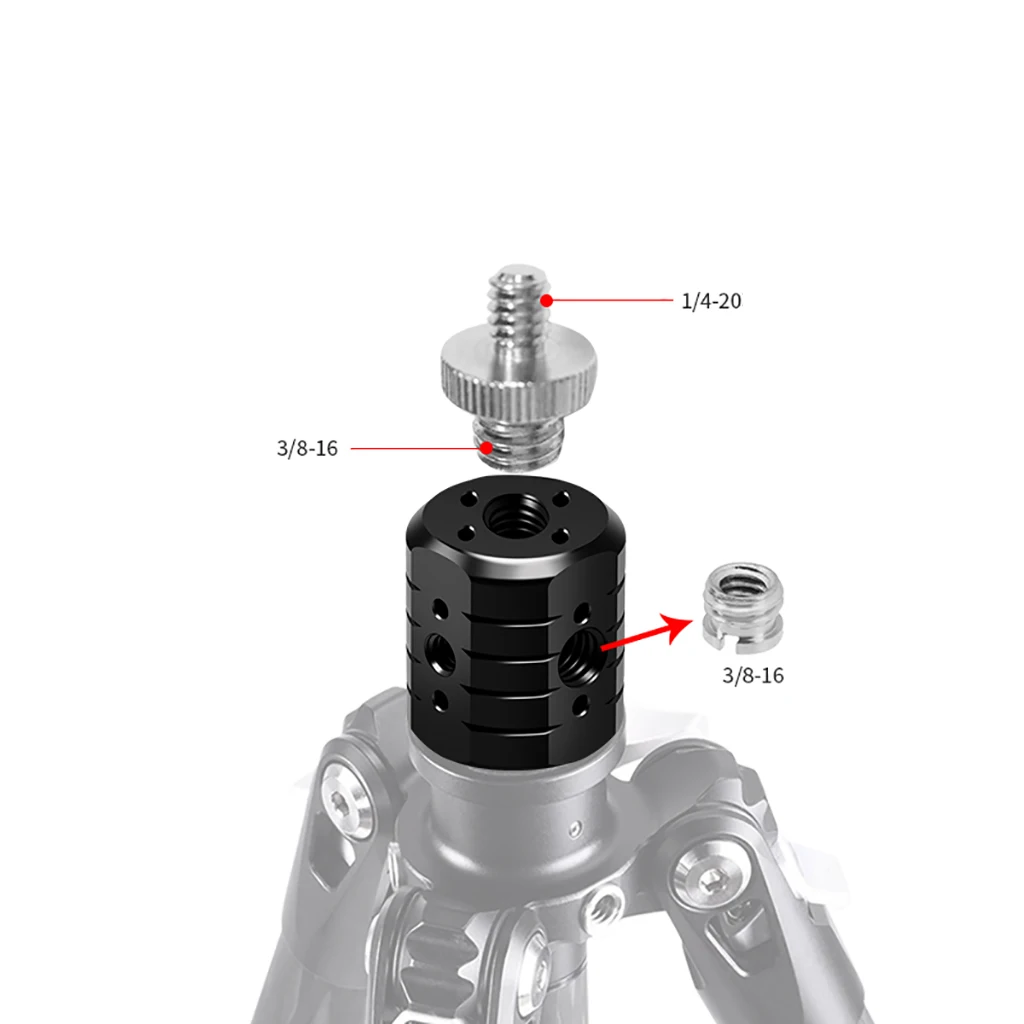 Adapter śrubowy do statywu 3/8 "1/4" ARRI konwersja otworu uchwyt przedłużający do lustrzanki cyfrowej Monitor światło wypełniające magiczne ramię uchwyt fotograficzny