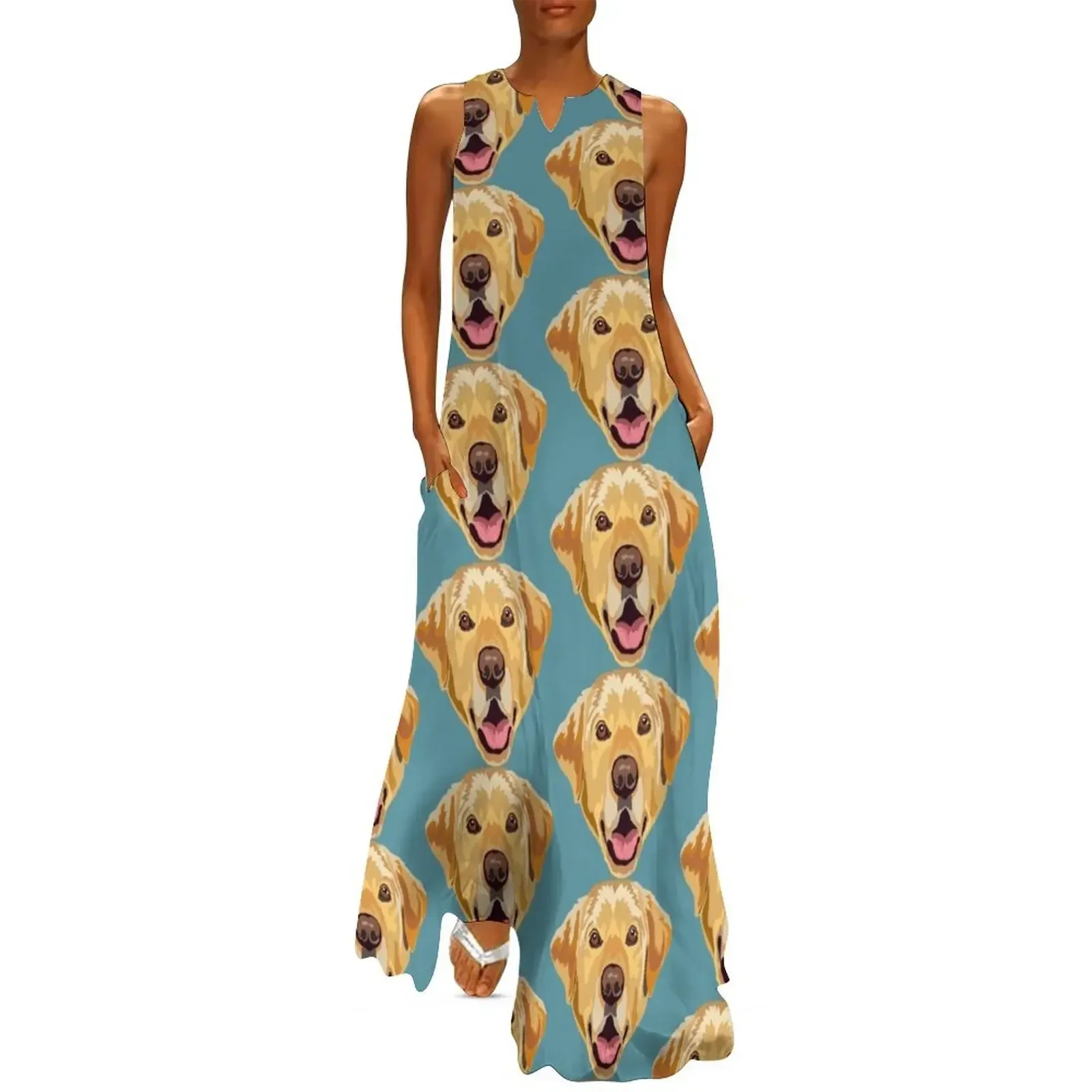 

Yellow Labrador Long Dress summer women's dress 2025 dresses for special events Long veiled dresses Dress