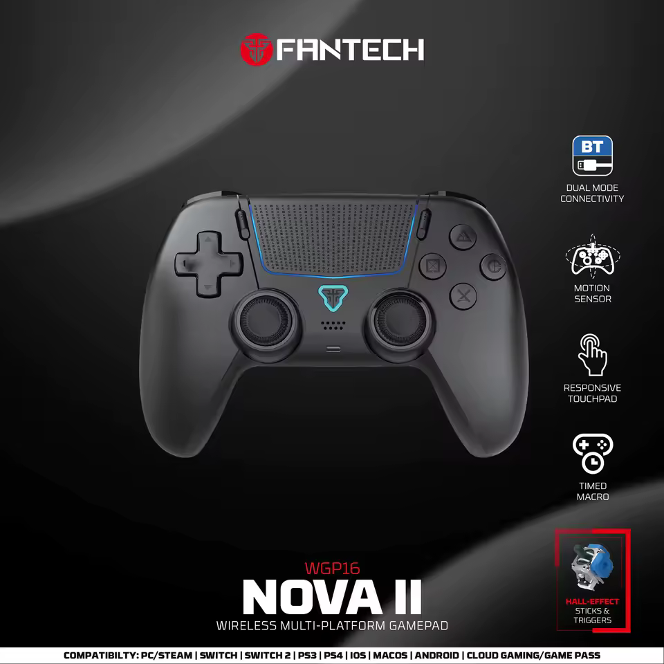 FANTECH NOVA II WGP16 Wireless Gamepad Gyro Sensor Hall Joystick and Effect Trigger for PS4 NS2 Wired Controller Gamer view 8