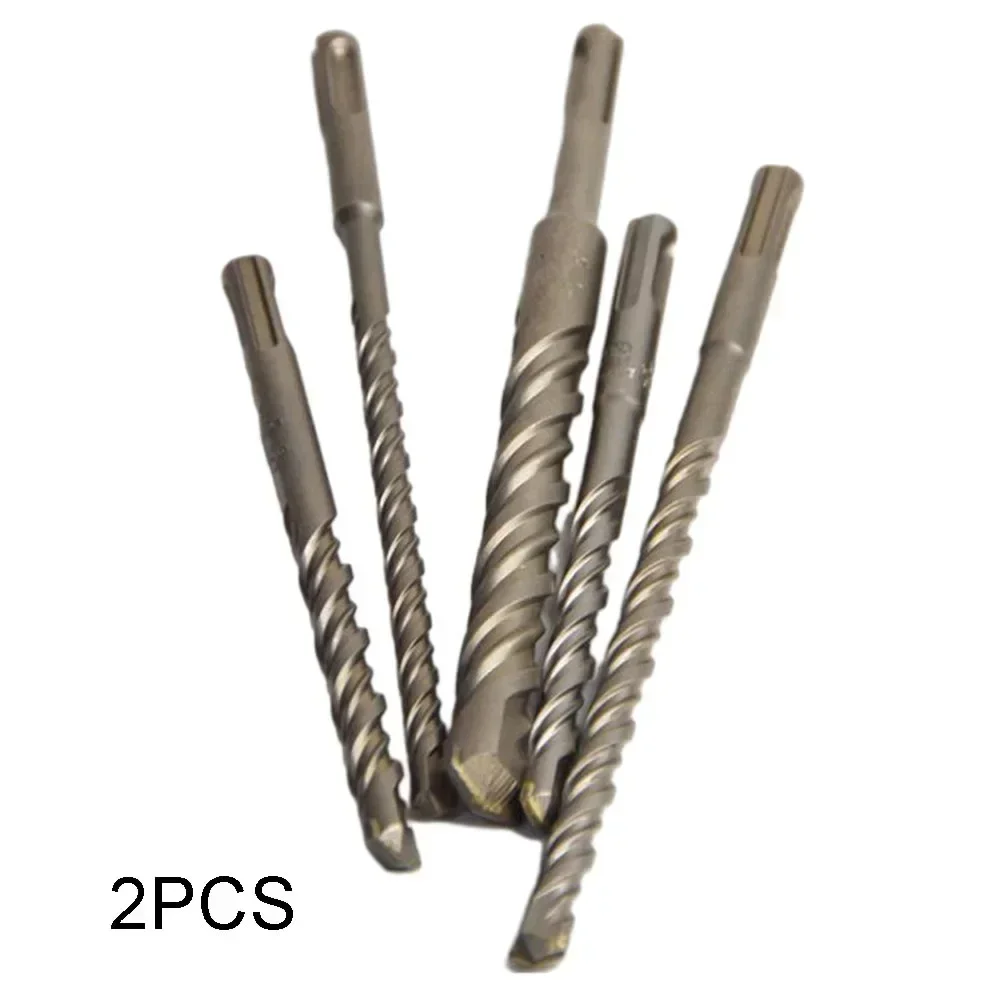 Brocas de carburo SDS de 2 piezas para hormigón, ladrillo, piedra, azulejo, vidrio, cemento, Metal, martillo eléctrico, 5mm, 6mm, 8mm, 10mm, 12mm