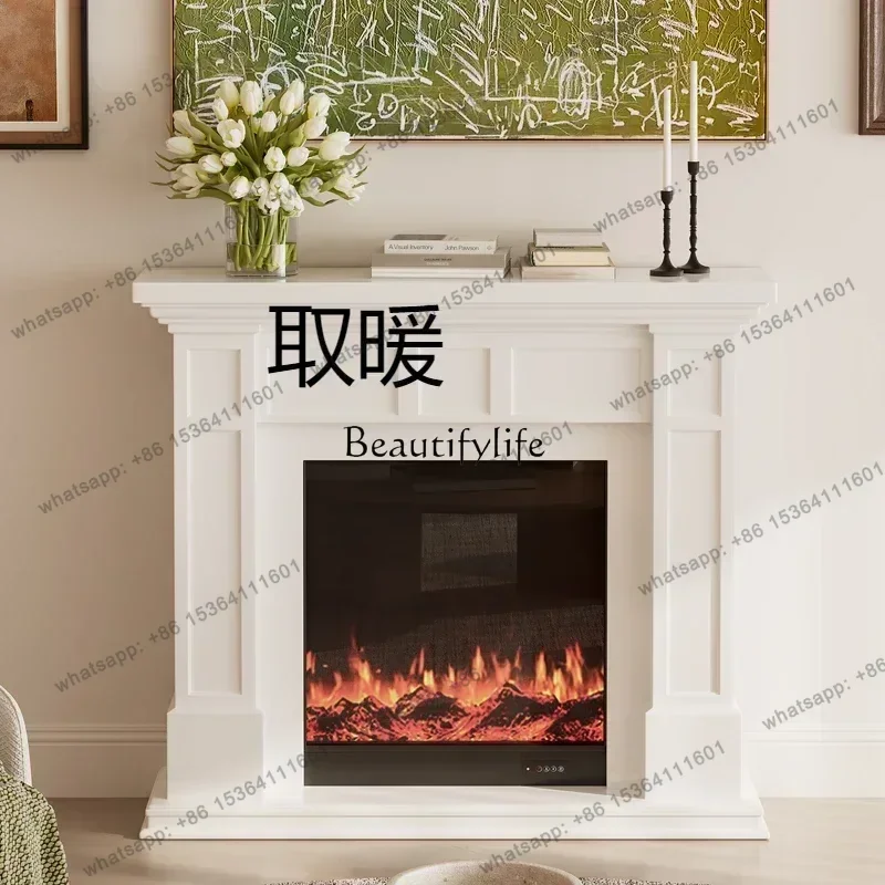 X4 yj21 Furnace decorative cabinet French fireplace, medieval style simulated fire fireplace Xuan cabinet Modern simple   firepl
