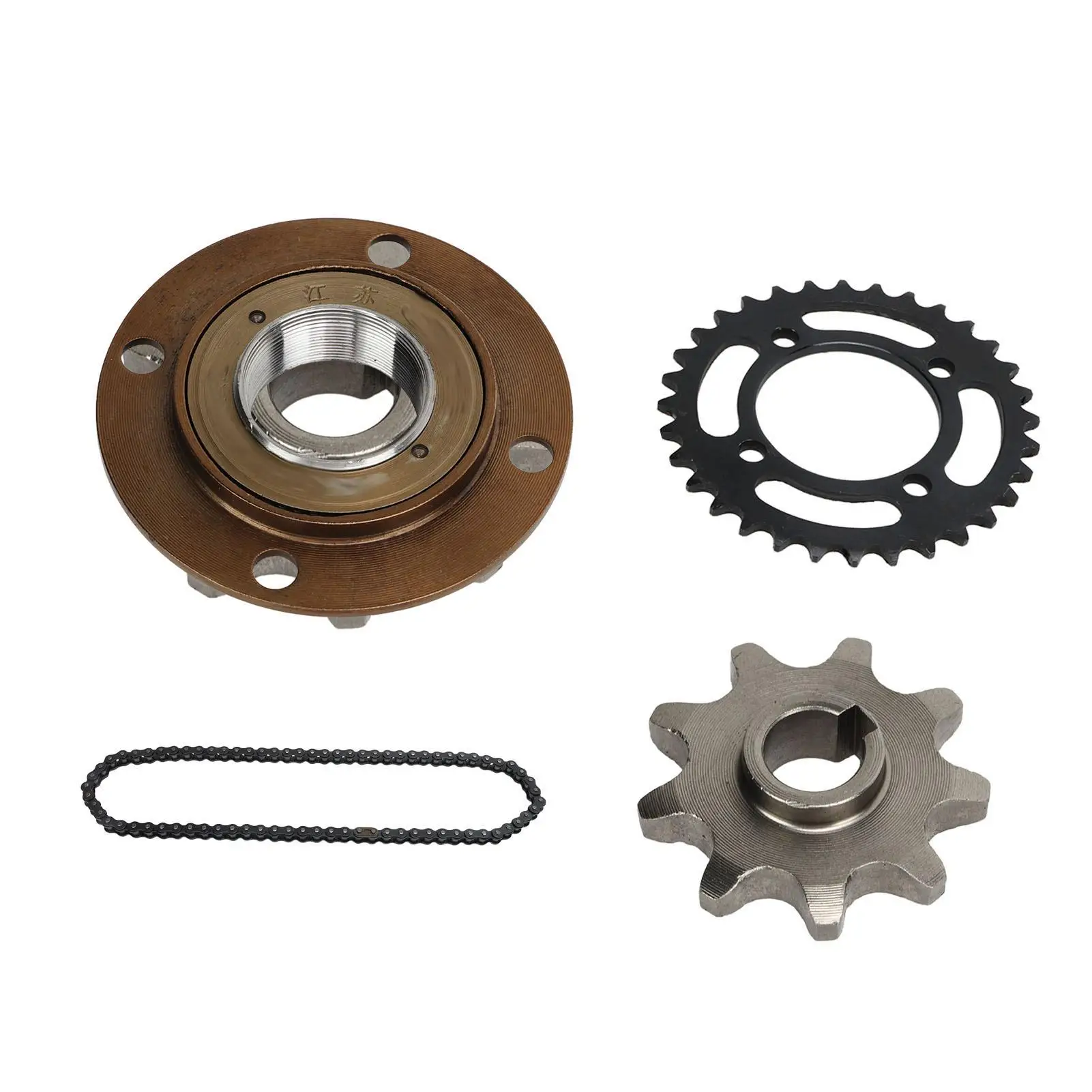 

9T/32T Toothless Freewheel Chain Set, Aluminum Alloy/Metal 420 Drive Sprocket for bike - Erosion Resistant