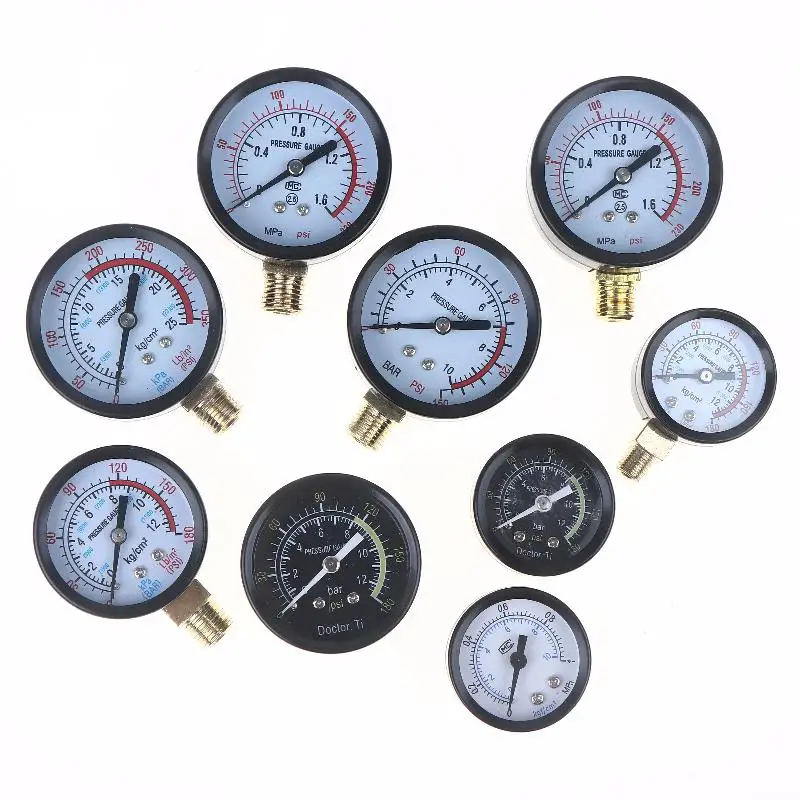 1Pcs 0-25Bar 0-10Bar 0-12Bar Hydraulic Fluid Measuring Instrument Air Compressor Pressure Gauge DIY Accessories