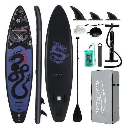 Feath-r-lite 11'6 "koi sup board aufblasbares surfbrett stand up paddle board aufblasbares sup paddle board mit zubehör