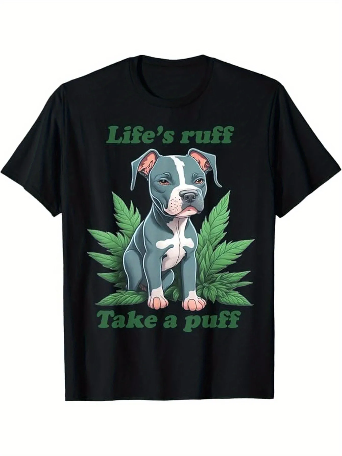 

LocalLife Is Hard Bulldog Grass Funny Graphic T-Shirt