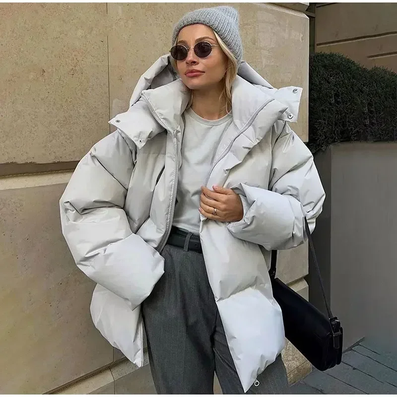 

Yaminiya Winter Solid Color Jacket Zip-up Women's Lightweight Padded Bomber Jacket Long Sleeve Coats Ladies Coat Womens 2025
