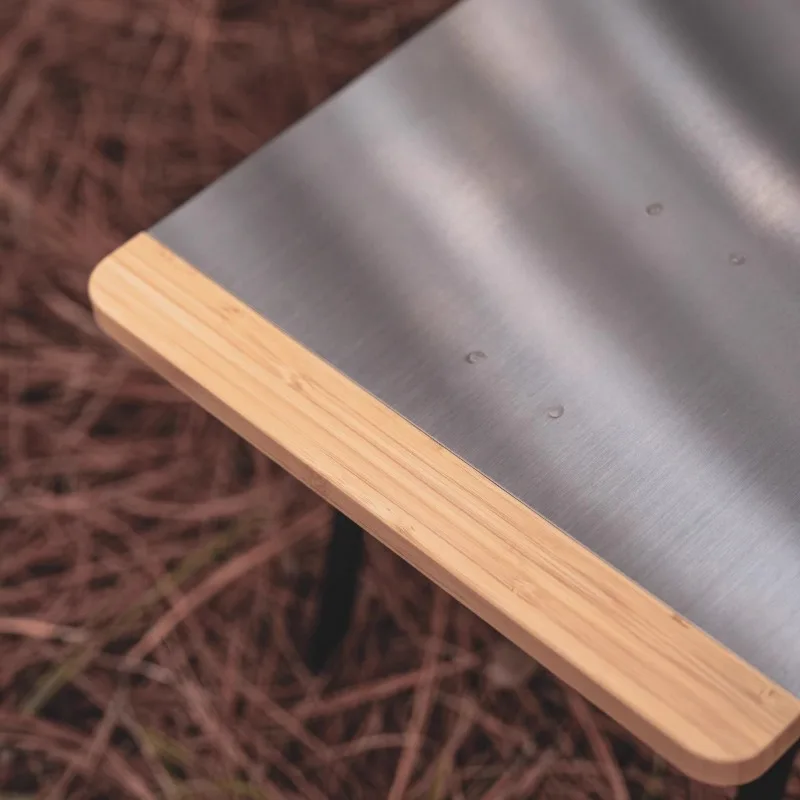 Table pliante d'extérieur, table d'appoint portable pour camping, poêle résistant à la chaleur