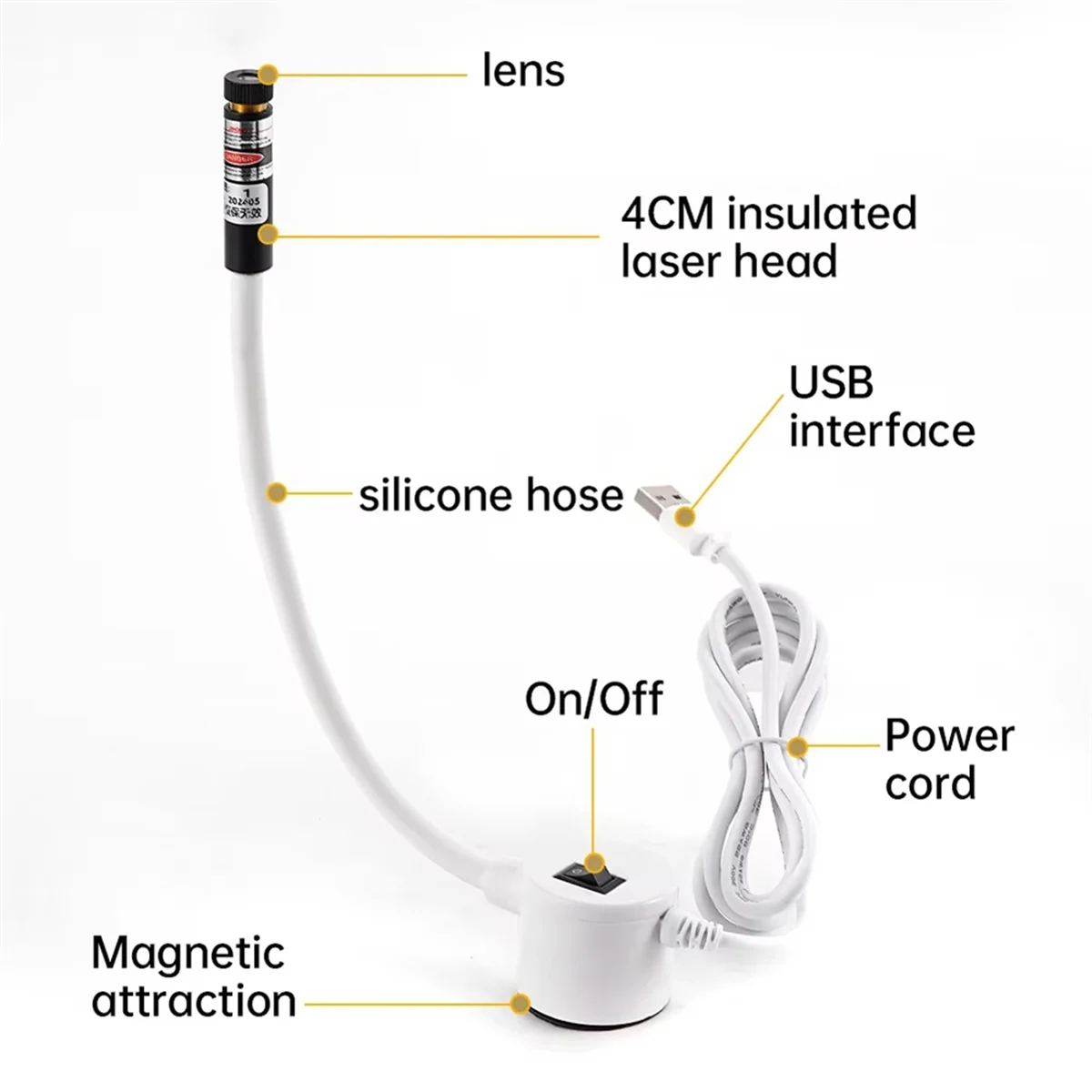 A002 USB Laser Positioning Light Cutting Base DC5V for Garment Factory Cutting Bed Sewing Positioning Light Plate Line