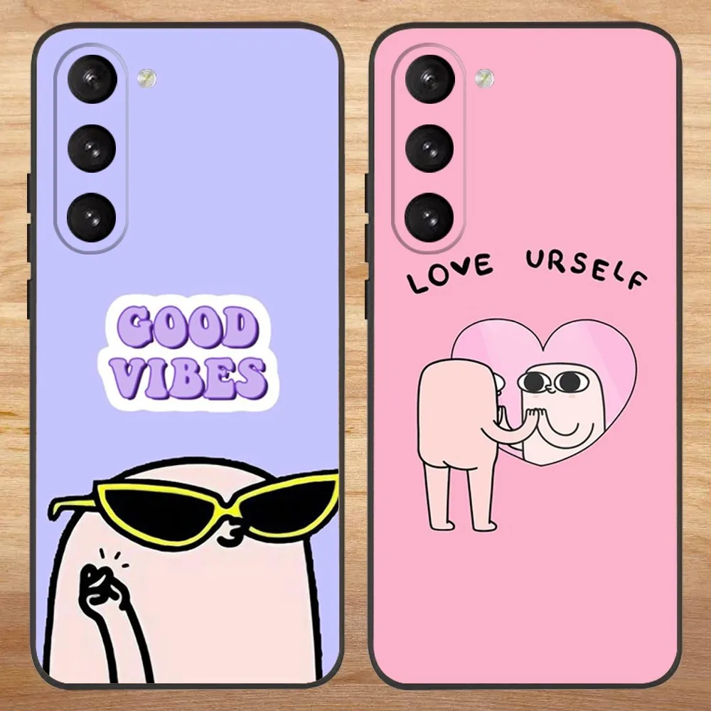 Cute Funny Ketnipz Phone Case For Samsung S23,23,22,30,21,10,9,Note20 Ultra,Lite,Ultra,5G,Plus,FE,Black Soft Case