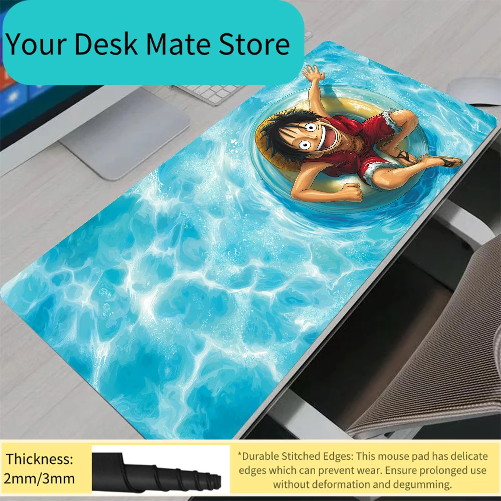 Mouse Pad Gamer 100x500mm Desk Mat PC Computer Sexy Anime One Piece Monkey·D·Luffy Mousepad Keyboard Gaming Accessories Mausepad
