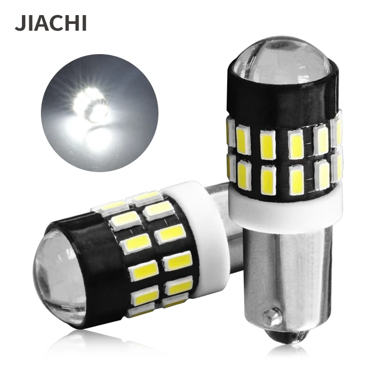 Jiachi 2PCS Auto Lamp BA9S T11 T4W Led Canbus Bulb H6W 3014 Chip 30SMD Lens Projector DC12-24V White Width License Plate Light