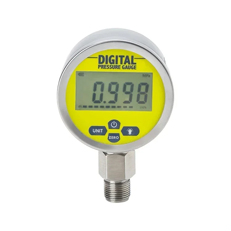 10000PSI Digital Pressure Gauge 80mm Diameter High Accuracy 0.4% FS Hydraulic Manometer 1/4'' NPT Thread