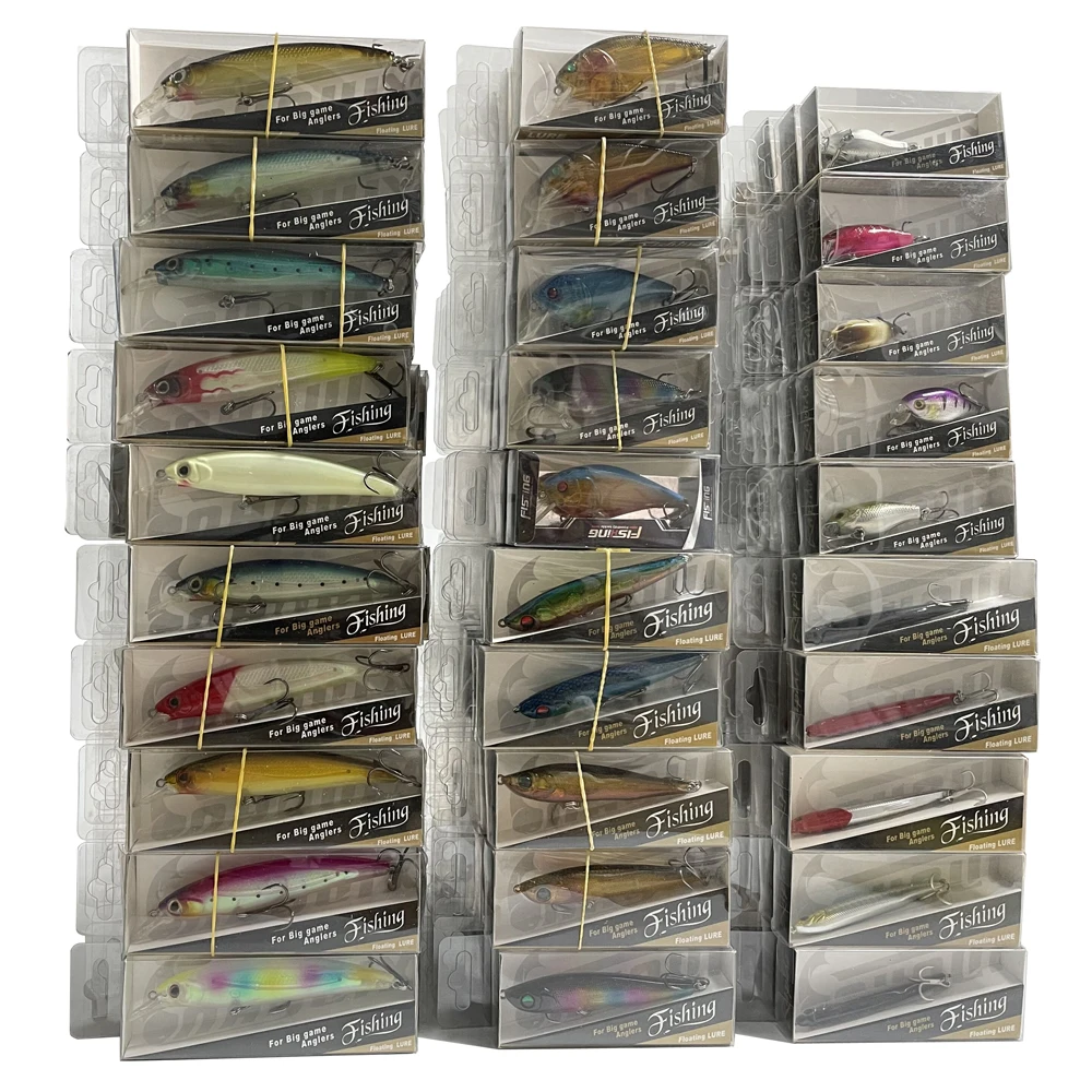 

Mixed Lots of 30pcs 11cm 8cm 7.8cm 7.5cm 4cm Minnow Pencil Crankbait Hard Fishing Lures Multi Colors