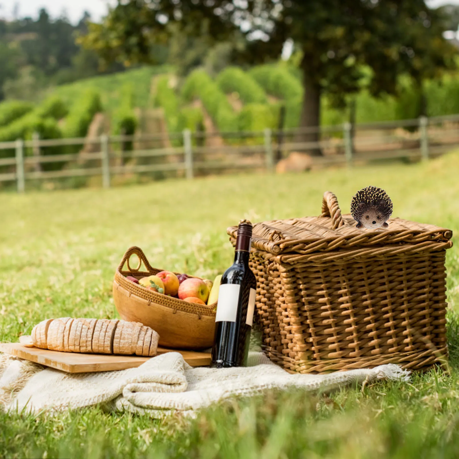 

2Pcs Garden Hedgehog Decor Creative Plastic Miniature Outdoor Plant Pot Ornament Micro Landscape Decoration for Yard