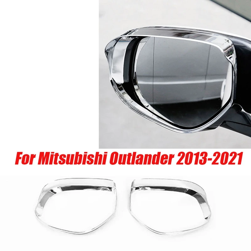 1Pair Rear View Mirror Rain Visor Shade Cover For Mitsubishi Outlander 2013-2021 Side Mirror Rain Brow Trim Protection Parts