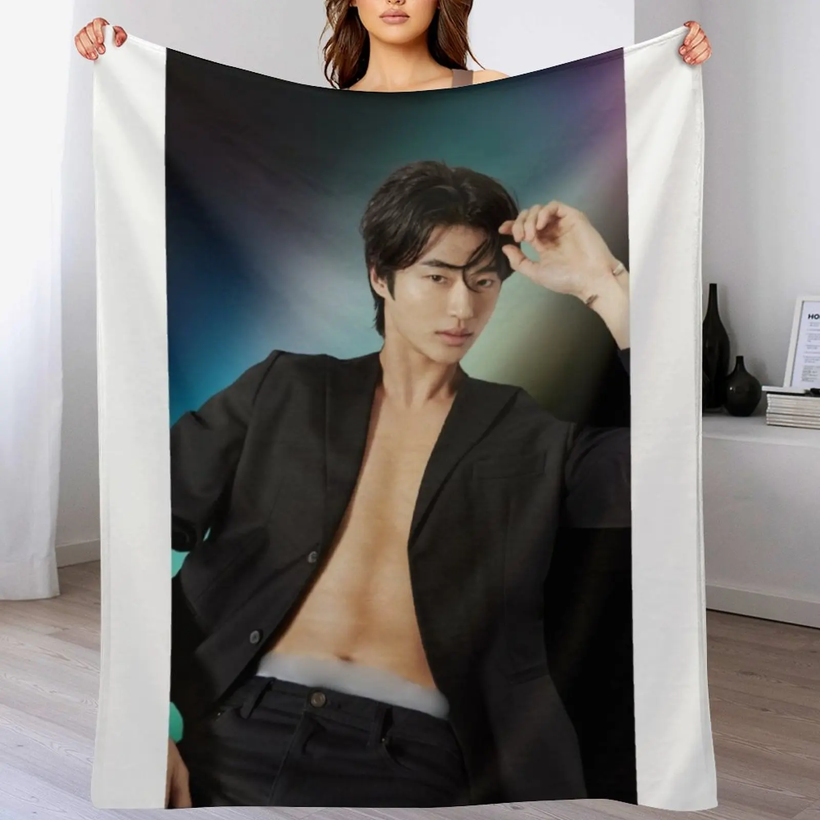 

Byeon Woo-seok Throw Blanket Soft Big Hair Blankets For Baby Weighted Blankets